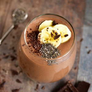 Plant-based chocolate cacao protein smoothie