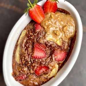 Strawberry Chocolate Baked Oats