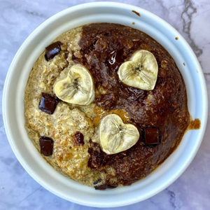 Marbled Baked Oats with an Almond Butter Centre